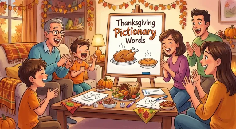 thanksgiving pictionary words