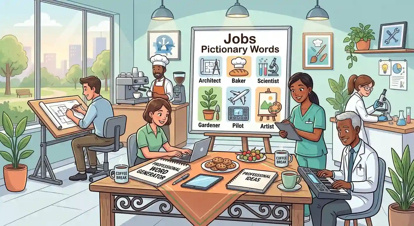 Jobs Pictionary Words