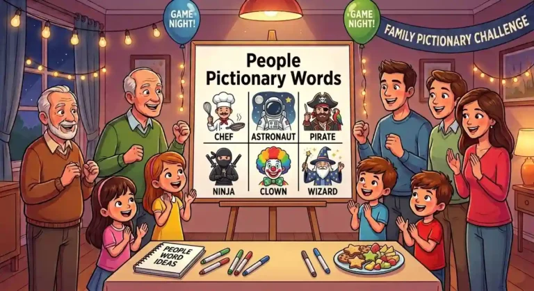 People Pictionary Words, 65 Famous, Job and Character Ideas 1 People Pictionary Words